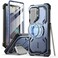 i-Blason iBlason Armorbox for Samsung Galaxy S25 Ultra Case MagSafe with Camera Cover Stand Support Wireless Charger 360 FullBody Case with Screen Protector Kickstand Phone Case for S25 Ultra Blue