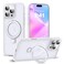 SKYLMW Compatible with iPhone 16 Pro Max Case with Invisible Magnetic ORing Stand MilitaryGrade Phone Case for iPhone 16 ProMax 69 Compatible with MagSafeGreat Grip FeelingTranslucent