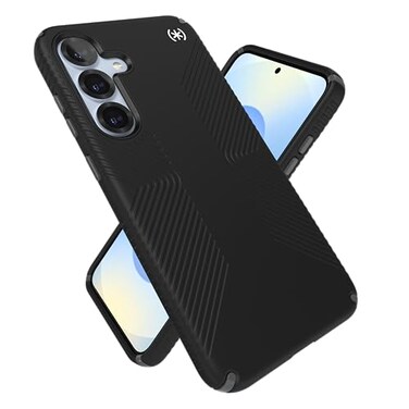 Speck Samsung Galaxy S25 Plus Case 13Foot Drop Protection NoSlip Grips Samsung S25 Plus Case Raised Bezel and Enhanced Buttons Presidio 2 Grip BlackSlate Grey Pack of 1