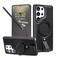 Butaiga for Samsung Galaxy S25 Ultra Case Leather with Stand AntiSlip Grip Ring Fits for MagSafe Black S25 Ultra