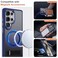MALEWOLF Strong Magnetic Kickstand for Samsung Galaxy S25 Ultra Case Compatible with Magsafe AntiSlip MilGrade Protective Phone Case with Stand Adjustable Slim Matte Cover Darkblue