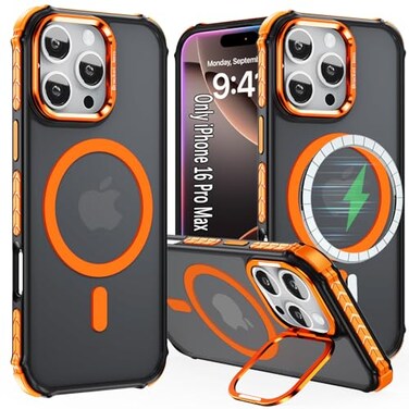 ZOEII 16 Pro Max Case Magnetic for iPhone 16 Pro Max Phone Compatible with MagSafe MilitaryGrade Protection Slim Magnetic Phone Case for iPhone16 Pro Max 69 inch Orange