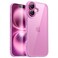 JETech Case for iPhone 16 61Inch Shockproof Phone Bumper Cover Solid Color Matte TPU Frame AntiScratch Clear Back Pink