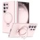 YEMORAN Designed for Samsung Galaxy S23 Ultra Case 68 with Magnetic Ring StandCompatible with MagSafeMilitaryGrade ProtectionSlim Liquid Silicone S23 Ultra Phone Case for Men WowenPink 2579