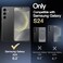 JETech Grip Case for Samsung Galaxy S24 Soft TPU Slim Fit Protective Phone Cover with Camera Lens Full Protection Shockproof Black