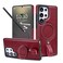 Butaiga for Samsung Galaxy S25 Ultra Case Leather with Stand AntiSlip Grip Ring Fits for MagSafe Burgundy S25 Ultra