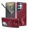 Butaiga for Samsung Galaxy S25 Ultra Case Leather with Stand AntiSlip Grip Ring Fits for MagSafe Burgundy S25 Ultra