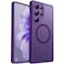 CANSHN Designed for Samsung Galaxy S25 Ultra Case 2025 Full Camera Protection Compatible with Magsafe Translucent Matte Back Protective Phone Cover Deep Purple