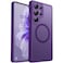 CANSHN Designed for Samsung Galaxy S25 Ultra Case 2025 Full Camera Protection Compatible with Magsafe Translucent Matte Back Protective Phone Cover Deep Purple