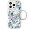 FEWGEY for iPhone 16 Pro Max Case with MagSafe Stand Ring for Women Cute Clear Floral Design with 360 Kickstand Holder Magnetic Shock Proof HeavyDuty Protection Blue Flower