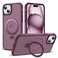 SKYLMW Compatible with iPhone 15 Case with Invisible Magnetic ORing Stand MilitaryGrade Translucent Case for iPhone 15 61 Compatible with MagSafeGreat Grip Feeling Wine Red