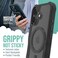 Smartish iPhone 16 Protective Magnetic Case Gripzilla Compatible with MagSafe Rugged Tough Heavy Duty Grip Armored Slim Cover wDrop Tested Protection for Apple iPhone 16 Clearly Black