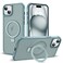 SKYLMW Compatible with iPhone 15 Plus Case with Invisible Magnetic ORing Stand MilitaryGrade Translucent Case for iPhone 15 Plus 67 Compatible with MagSafeGreat Grip Feeling Blue