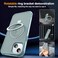 SKYLMW Compatible with iPhone 15 Plus Case with Invisible Magnetic ORing Stand MilitaryGrade Translucent Case for iPhone 15 Plus 67 Compatible with MagSafeGreat Grip Feeling Blue