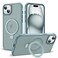 SKYLMW Compatible with iPhone 15 Plus Case with Invisible Magnetic ORing Stand MilitaryGrade Translucent Case for iPhone 15 Plus 67 Compatible with MagSafeGreat Grip Feeling Blue