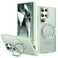 Zalinbo Compatible with Samsung Galaxy S22 S23 Ultra Case with 360Rotatable Magnetic Ring Stand Compatible with MagSafe Military Protection Shockproof Translucent Phone CaseGreen