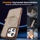 SKYLMW Compatible with iPhone 16 Pro Case with Invisible Magnetic ORing Stand MilitaryGrade Translucent Case for iPhone 16 Pro 63 Compatible with MagSafeGreat Grip FeelingDesert Brown