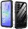 Hllhunkhe for Samsung Galaxy A37 A36 5G Phone Case with Builtin Screen Protector Waterproof Case Rugged Full Body Underwater Dustproof Shockproof Drop Proof Protective Cover for Samsung A37 A36 5G Bla