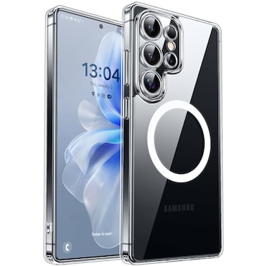 CANSHN Designed for Samsung Galaxy S25 Ultra Case 2025 Full Camera Protection Compatible with Magsafe Crystal Clear