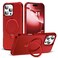 SKYLMW Compatible with iPhone 16 Pro Case with Invisible Magnetic ORing Stand MilitaryGrade Case for iPhone 16 Pro 63 Compatible with MagSafeGreat Grip Feeling Red