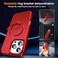 SKYLMW Compatible with iPhone 16 Pro Case with Invisible Magnetic ORing Stand MilitaryGrade Case for iPhone 16 Pro 63 Compatible with MagSafeGreat Grip Feeling Red