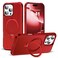 SKYLMW Compatible with iPhone 16 Pro Case with Invisible Magnetic ORing Stand MilitaryGrade Case for iPhone 16 Pro 63 Compatible with MagSafeGreat Grip Feeling Red