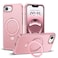 SKYLMW Compatible with iPhone 16e Case iPhone 17e Case 61 with Invisible Magnetic ORing Stand MilitaryGrade Phone Cases Compatible with MagSafeGreat Grip Feeling Rose Gold