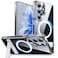 CANSHN Strong Magnetic Seamless Stand Designed for Samsung Galaxy S25 Ultra Case 2025 Adjustable Kickstand Compatible with Magsafe Crystal Clear