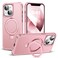 SKYLMW Compatible with iPhone 13 Case iPhone 14 Case with Invisible Magnetic ORing Stand Phone Cases for 13 14 61 Compatible with MagSafeGreat Grip Feeling Rose Gold