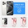 Pepmune for iPhone 15 Pro Max Case Curly Wavy Frame Hard Translucent Matte Clear Back Cover for Women Men Compatible with Magsafe Shockproof TPU Bumper Phone Case for iPhone 15 Pro Max Desert Gold