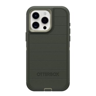 OtterBox iPhone 15 Pro Max Only Defender Series Case Lichen The Trek Green Case Only Screenless Rugged Durable with Port Protection Microbial Defense Protection