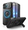 Dexnor for iPhone 13 Pro Max12 Pro Max Case with Slide Camera Cover Adjustable Kickstand Builtin Screen Protector Magsafe Rugged Bumper Cases HeavyDuty Magnetic Protective CoverBlack