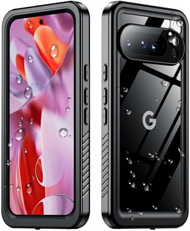 SPIDERCASE Designed for Google Pixel 9 Pro Case Waterproof12FT Military Drop Proof IP68 Waterproof 360Full Body Protection Heavy Duty Protective Cover for Pixel 9 Pro 63Black
