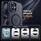 Moupiro for iPhone 16 Case with 2X Screen Protectors Compatible with MagSafe Military Grade Drop Protection Skin Feeling Back Cover Shockproof Slim Fit iPhone 16 Phone Case 61 inchBlack