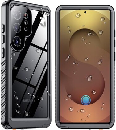 Justcool Designed for Samsung Galaxy S25 Ultra Case WaterproofBuiltin Screen Lens ProtectorFull Heavy Duty Protective Phone Case12FT Drop Shockproof Protection for Galaxy S25 Ultra 69Black