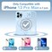 CAPRARO Cute for iPhone 13 Pro Max Case Compatible with MagSafe Curly Wave Edge Full Camera Protection 14 FT Drop Protection Magnetic Phone Case for 13 Pro Max 67 Inch Light Blue