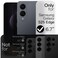 JETech Slim Case for Samsung Galaxy S25 Edge with Camera Lens Full Protection UltraThin Lightweight Matte Finish Minimalist Protective Phone Cover Black