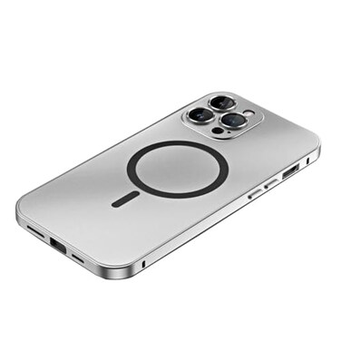 YAOZOCASE for iPhone CaseCompatible with MagSafeMagnetic Luxury Aluminum Metal FrameMilitary Grade Drop Protection Shockproof Phone Case SilveriPhone 14 Pro Max