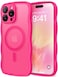 CAPRARO Cute for iPhone 13 Pro Case Compatible with MagSafe Curly Wave Edge Full Camera Protection 14 FT Drop Protection Magnetic Phone Case for 13 Pro 61 Inch Hot Pink