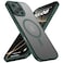 CellEver Strong Magnetic for iPhone 16 Pro Max Case with Camera Control Capture Button Camera Protection Military Drop Protection Compatible with MagSafe Slim Translucent Matte Cover Dark Green