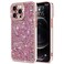 Lafunda for iPhone 12 Pro Max Case Glitter Luxury Shiny Bling Sparkly Bumper Cover with Crystal Diamonds for Women Girls Soft Slim Shockproof Protective Phone Case for iPhone 12 Pro Max 67 Pink