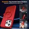 SKYLMW Compatible with iPhone 15 Pro Case with Invisible Magnetic ORing Stand MilitaryGrade Case for iPhone 15 Pro 61 Compatible with MagSafeGreat Grip Feeling Red