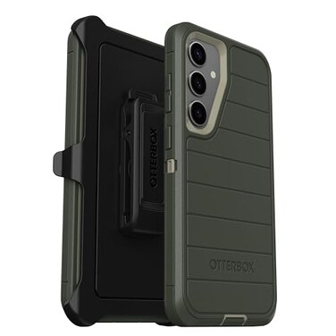 OtterBox Galaxy S25 Only Defender Series Case Lichen The Trek Screenless Rugged Durable with Port Protection Holster Clip Included Microbial Defense Protection