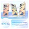 Heaofei Cute Case for iPhone 15 Pro Max Case for Women Girls with Iridescent Cloud Pattern Design Aesthetic Trendy Girly Matte Glitter Sparkly Rainbow Rectangle Protective Phone Cover Sun Set Sky