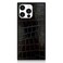 Flaunt Official Square Protective Case Compatible with iPhone 16 Pro Max Compatible with MagSafe Wireless Charging DropTested Shockproof Black Crocodile