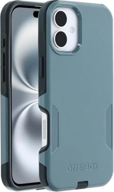 OtterBox iPhone 16 Phone Case Commuter Series Slim Rugged DualLayer Protection MagSafe Compatible ShockAbsorbing Drop Resistant NonRetail Packaging Sagebrush Green