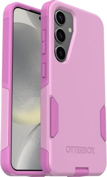 OtterBox Samsung Galaxy S25 Only Commuter Series Case Run Wildflower Pink Slim Tough PocketFriendly with Port Protection NonRetail Packaging