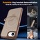 SKYLMW Compatible with iPhone 16e Case iPhone 17e Case 61 with Invisible Magnetic ORing Stand MilitaryGrade Translucent Phone Cases Compatible with MagSafeGreat Grip FeelingDesert Brown