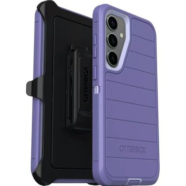 OtterBox Samsung Galaxy S25 Only Defender Series Case Mountain Majesty Purple Screenless Rugged Durable with Port Protection Holster Clip Included Microbial Defense Protection
