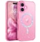 BENTOBEN Magnetic for iPhone 16 Plus Case Clear Crystal Glitter 16Plus Phone Case Compatible with MagSafe Shockproof Sparkly Cute Women Girl Cover for iPhone 16Plus 67 inch Hot Pink Glitter
